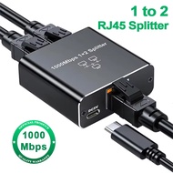 1000M RJ45  1  2   RJ45 , PC、、   Penyambung RJ45 1 kepada 2 Gigabit Ethernet Adapter Pemanjang Kabel