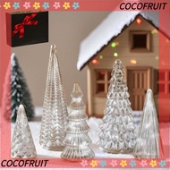 COCOFRUIT Set of 5 Illuminated Mercury Glass Trees, Creative Versatile Mercury Glass Christmas Trees