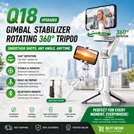 Q18 AI Face Tracking Gimbal Stabilizer 360° Rotating Mobile Tripod Adjustable Smart HD Auto Shooting