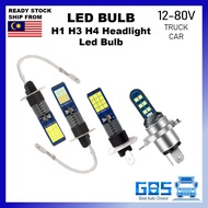 GBS Led H1, H3, H4 Bulb Led SMD3030 Yellow White 8-80V Led Fog Headlight Lampu Bumper Led SMD H3 Kun