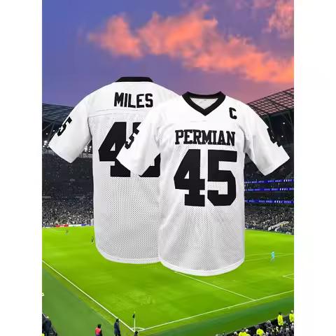 Boobie Miles Jersey, 45 Permian Friday Night Lights Embroidered Football Jersey White Black S-XXXL