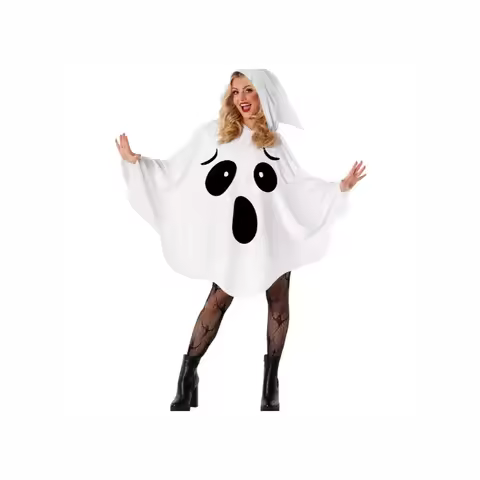 Halloween White Ghost Costume Halloween Party Cosplay Costume Ghost Witch Elf White Bat Set Ghost Sh
