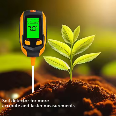 Digital Soil Moisture Meter Backlight LCD Display Soil Test Meter Light Moisture Meter for Farm and 