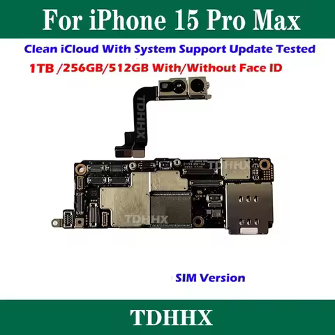 Dual SIM Version Mainboard Clean iCloud For iPhone 15 Pro Max Motherboard Support iOS Update Logic B