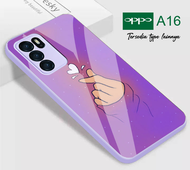 Softcase Kaca Purple/Lilac Oppo A16 - Case Oppo A16 - Case HP Oppo A16 - Casing HP Oppo A16 - Kesing HP Oppo A16 - Softcase HP Oppo A16 - Pasti laku [KL09] Softcase HP Oppo A16 - Softcase Keren