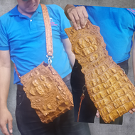 Zenza Fashion  กระเป๋าสะพายหนังจระเข้แท้ Genuind Crocodile