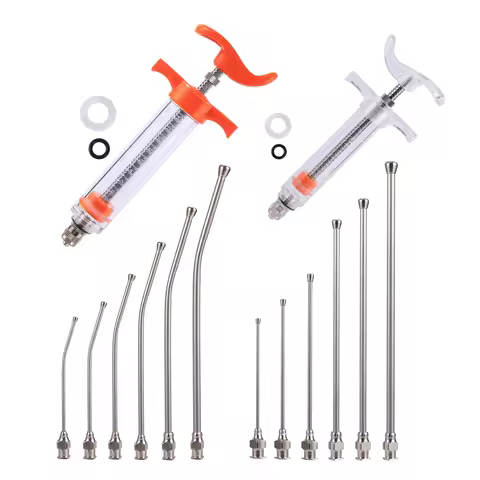 10ml/20ml Birds Feeding Syringe Kit With 6 Pcs Curved Gavage Tubes Bird Feeding Feed Medicine Suppli