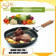 Square Grill Pan / Wajan BBQ / Square Grill Pan Panggang BBQ / Teflon