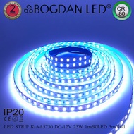 LED STRIP K-AA5730-90-10000K DC-12V 23W/M IP20 ยี่ห้อ BOGDAN LED โคลด์ไวท์ ไฟเส้นแอลอีดี แบบเปลือย ส