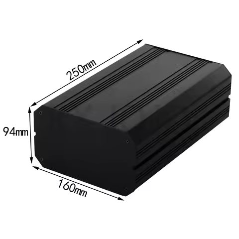 Aluminum Enclosure 160*94*250/160*80*300mm Split Box Black Case Surface Circuit Board Power Instrume