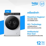 Beko WCV9659XWST  เครื่องซักผ้าฝาหน้า 9 กก. รอบปั่น 1200 รอบ/นาที