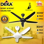 SYK Deka SCX 56 Inch 42 Inch Ceiling Fan 5 Blade Electric Remote Control Fan Kipas Ceiling Angin Kuat