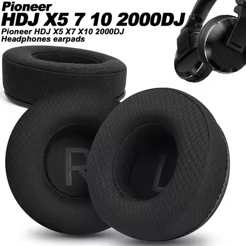Earphone pads For Pioneer HDJ X7/X5/X10/2000DJ replacement Earpads Mesh cloth Memory Covers Sponge S