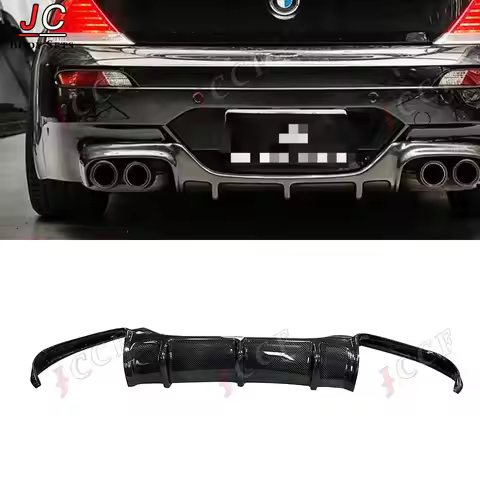 Real Carbon Fiber Rear Lip Diffuser Spoiler for BMW 6 Series E63 E64 M6 2006 - 2010 FRP Rear Bumper 