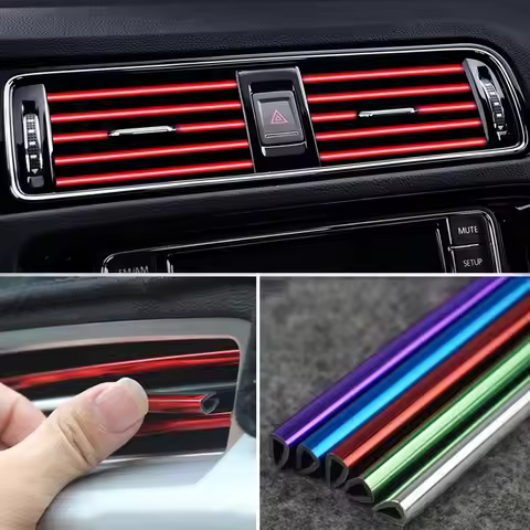 10pcs Car Air Conditioner Outlet Moulding Trim Decor Strips For Rav4 2022 Accessories F20 Seat Leon 