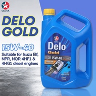 Caltex Delo Gold SAE 15W-40 4L API CH-4 Heavy Duty Diesel Engine Oil for Isuzu Elf NPR NQR 4HF1 4HG1