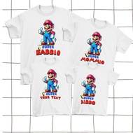 Matchy Family Mario Design Tshirt Holiday Tshirt Set Baju Sedondon Baju Family Day Murah Viral