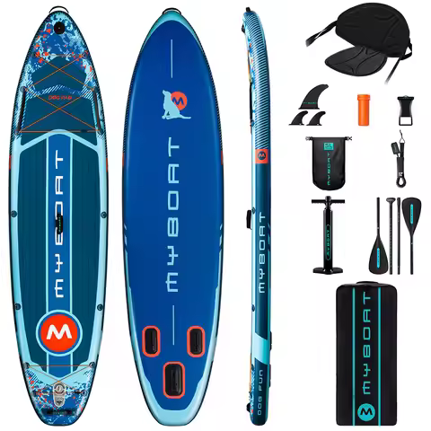 Myboat DogDog Waterproof Wide Inflatable Paddle Board 11'6'x34'x6' Adult Standing Style Aquatic Fish