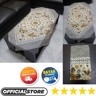 Taplak Meja Tamu Persegi Empat Panjang Kotak Set Motif Kain Batik Halus Tradisional Katun Ukuran 110