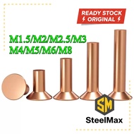 Copper countersunk head rivets GB869 percussion type flat head flat cone head solid rivets Copper d 