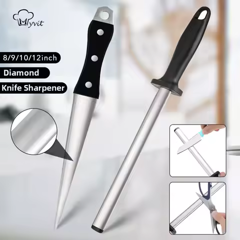 Diamond Knife Sharpener Knife Sharpening Steel Curved Surface for Knife Scissors Honing Whetstone St