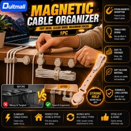 DM Silicone Magnetic Cable Strap 17.6x2CM Cable Organizer Wire Holder Cable Management Clip Desktop 