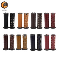 [prettyia] Motorcycle PU Leather Handlebar Grip Cover Compatible with 22mm 7/8 inch to 25mm 1 inch H
