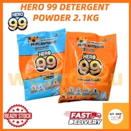 HERO 99 Detergent Powder 2.1KG | Powerful Stain Removal | Fresh Scent Laundry Detergent