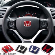 Night knight 53mm 50mm Car Steering Wheel Sticker for Honda Civic Accord CRV HRV Fit Jazz City Odyssey Jade Vezel Auto Emblem Badge Decal Accessories