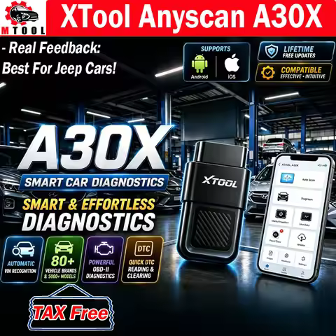 XTool Anyscan A30X OBD2 Scanner 26 Reset Service Code Reader TPMS Airbag Oil Reset Seat Calibration 