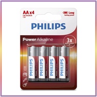 PHILIPS POWER ALKALINE AA BATTERY LR6P4B/97 4UNITS LR6 MIGNON 1.5V