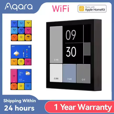 Aqara Smart Magic Switch S1E WiFi Touch Control 4" Full LED Timer Calendar Power Statistics Scene Se