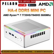 PELADN HA-4 MINI PC AMD Ryzen™ 7 7735HS/7840HS DDR5 Windows 11 8 cores 16 threads WIFI 6 BT 5.2 desk