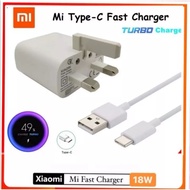 Xiaomi Charger 18W Fast Charge Charger Mi Redmi with Free Cable (Type C / Micro USB) (100% Original)