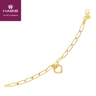 HABIB Oro Italia 916 Graffetta Yellow Gold Link Bracelet (for baby) GW37690321(BBY)