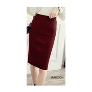 Ready - ROK 3/4 DI BAWAH LUTUT | ROK RAJUT SPAN PENDEK | MIDI SKIRT PREMIUM