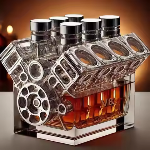 V8 Wine Bottle Engines Shape Liquor Alcohol Decanters Whisky Bottle Decanter Bar Accessories For Teq