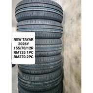 New Tayar 155/70R12 TIRE 2026Y 155/70/12 TYRE KANCIL VIVA RM135 1BIJI