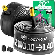 Bicycle Inner Tube 20 x 1.10 > 1.40 (ETRTO 28/37-406) x2 - Schrader Valve 40 mm - Compatible with Ch