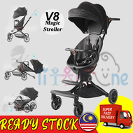 Littleone Advanced V8 Ultralight Foldable 2-Way Facing Magic Stroller Adjustable Awning &amp; Rotating Seat with One Button 5.0