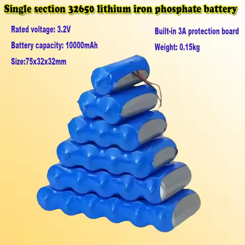 3.2V 60000mAh Battery 32650 Rechargeable Lithium Iron Battery for Solar Street Lamp Floodlight Outdo