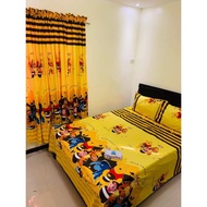 Spongebob, Winne the Pooh, Minions Canadian Bedsheet