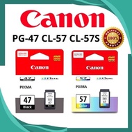 ✔✇Canon PG-47 Black /CL-57 Color/CL-57S Ink Color Cartridge Pixma E400 E410 E460 E470 E480 Printer🔥
