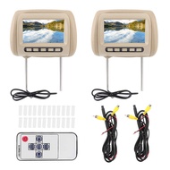 Terisass 2pcs Universal Car MP5 Display HD Car Headrest LCD Video Player Wireless Control MP5 Displa