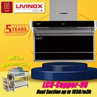 LIVINOX LCH-COPPER-90SS | Livinox Cooker Hood | Slanting Hood | Dapur Masak | Dapur Hood | Lch-Coppe