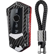 T-carbon Real Carbon Fiber Key Fob Protector Compatible with Benz,Key Fob Cover fits for Mercedes Be