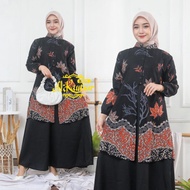 [New] Gamis Batik Modern, Gamis Kombinasi, Batik Wanita Long Dress