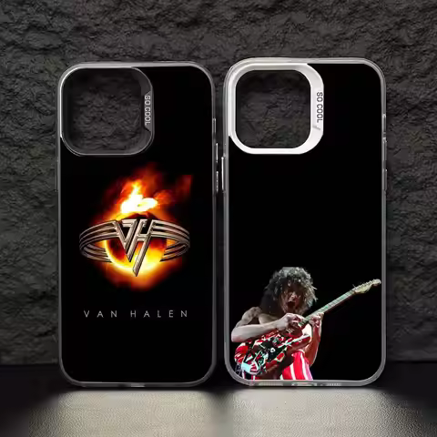 G-Guitar E-Eddie Van Halen Phone Case For iPhone17,16,15,14,13,12,11 Pro Max Blcak Colorful Silver P