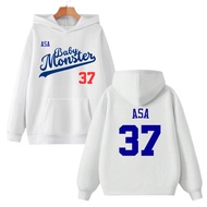 Hoodie sweater white fanmade Babymonster Kpop asa Hoodie Stage Outfit