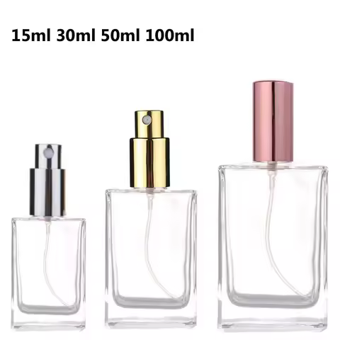 1X Glass Perfume Spray Bottle 15ml 30ml 50ml 100m Essential Oils Perfume Sprayer Refill Bottle Atomi